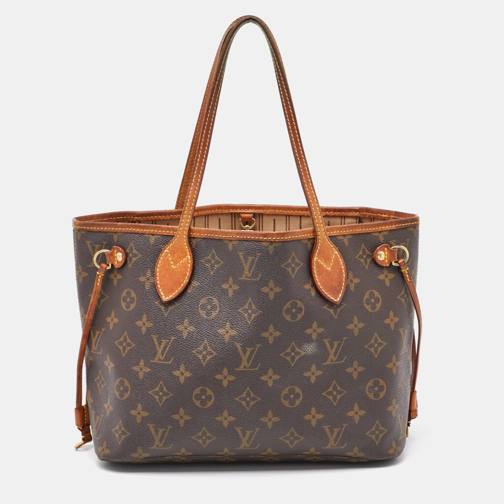 luxury-women-louis-vuitton-used-handbags-p1126525-008 Louis Vuitton Monogram Canvas Neverfull PM Bag