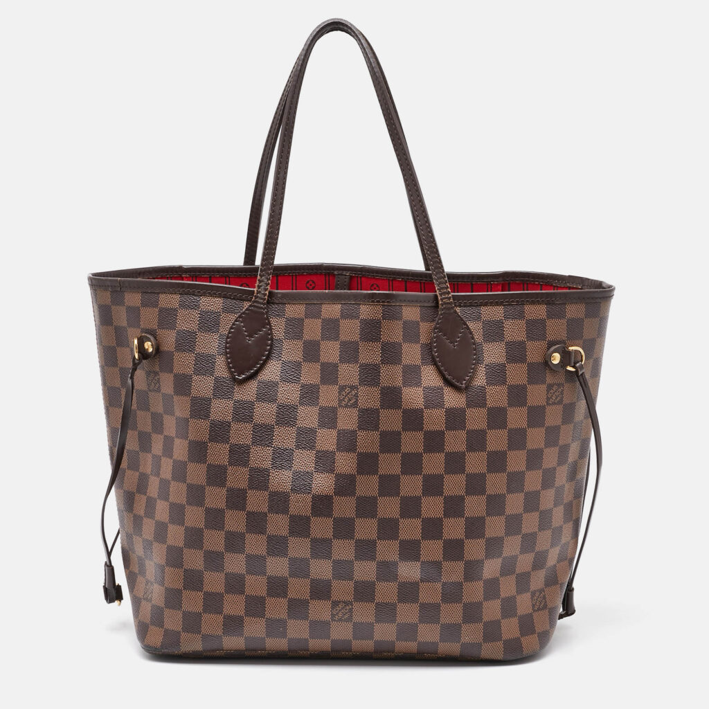 luxury-women-louis-vuitton-used-handbags-p1126663-015 Louis Vuitton Damier Ebene Canvas Neverfull MM Bag