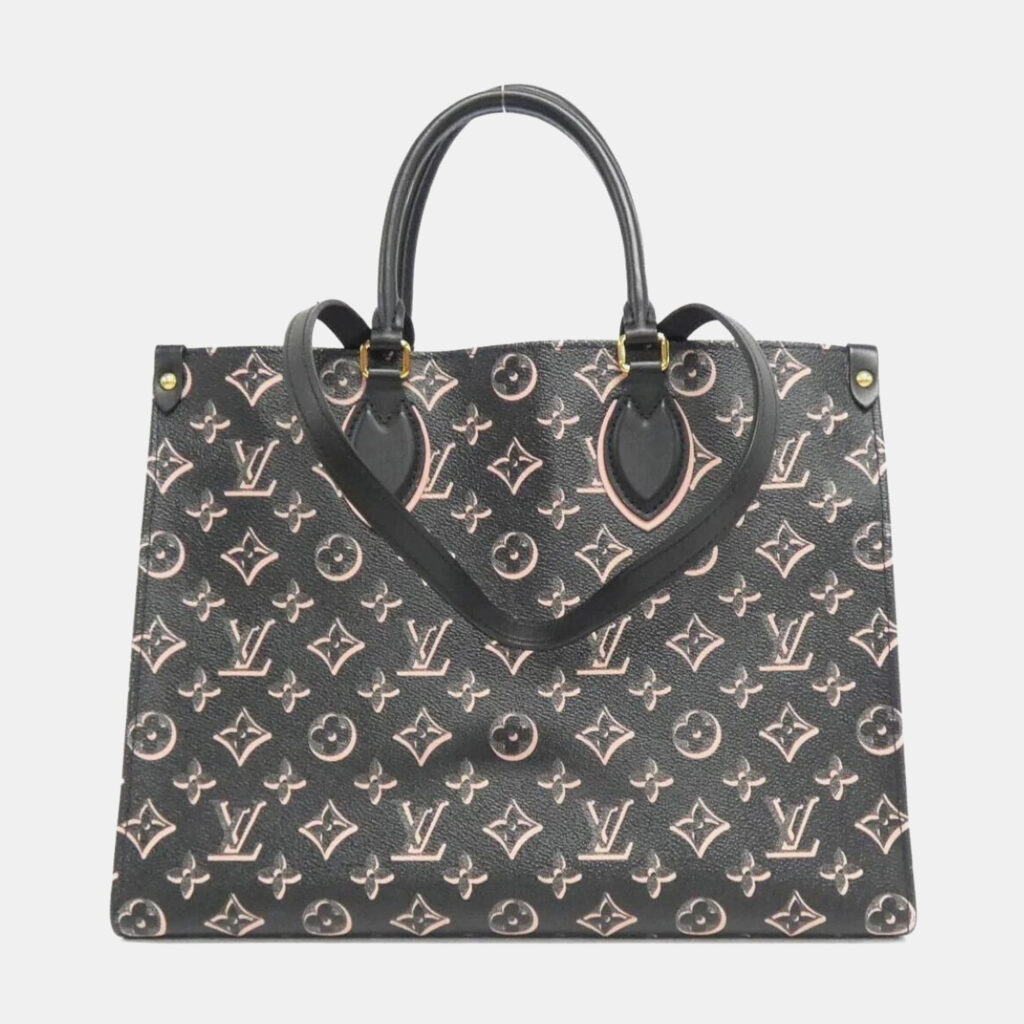 luxury-women-louis-vuitton-used-handbags-p1128433-006 Louis Vuitton Black Canvas Fall For You OnTheGo MM Handbag