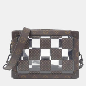 Louis Vuitton Brown Monogram Canvas Chess Slim Soft Trunk Shoulder Bag
