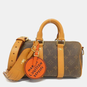 Louis Vuitton Brown Monogram Canvas Dust Keepall Bandouliere 25 Boston Bag
