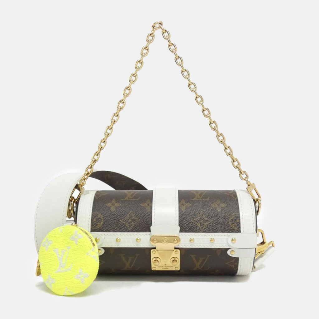 luxury-women-louis-vuitton-used-handbags-p1128607-001 Louis Vuitton Brown Monogram Canvas Papillon Trunk Shoulder Bag