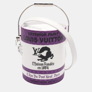 Louis Vuitton Purple Leather Paint Can Shoulder Bag