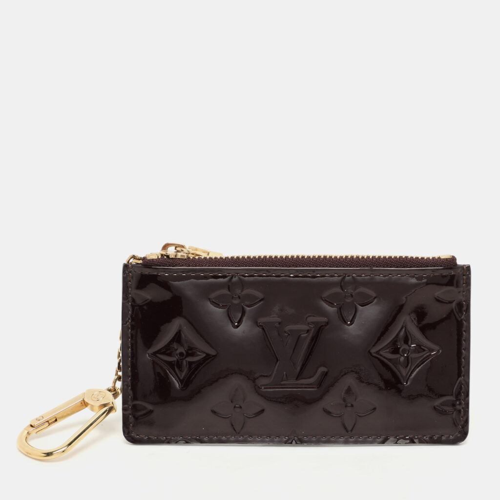 luxury-women-louis-vuitton-used-handbags-p1133061-011 Louis Vuitton Burgundy Patent Leather Cles Purse