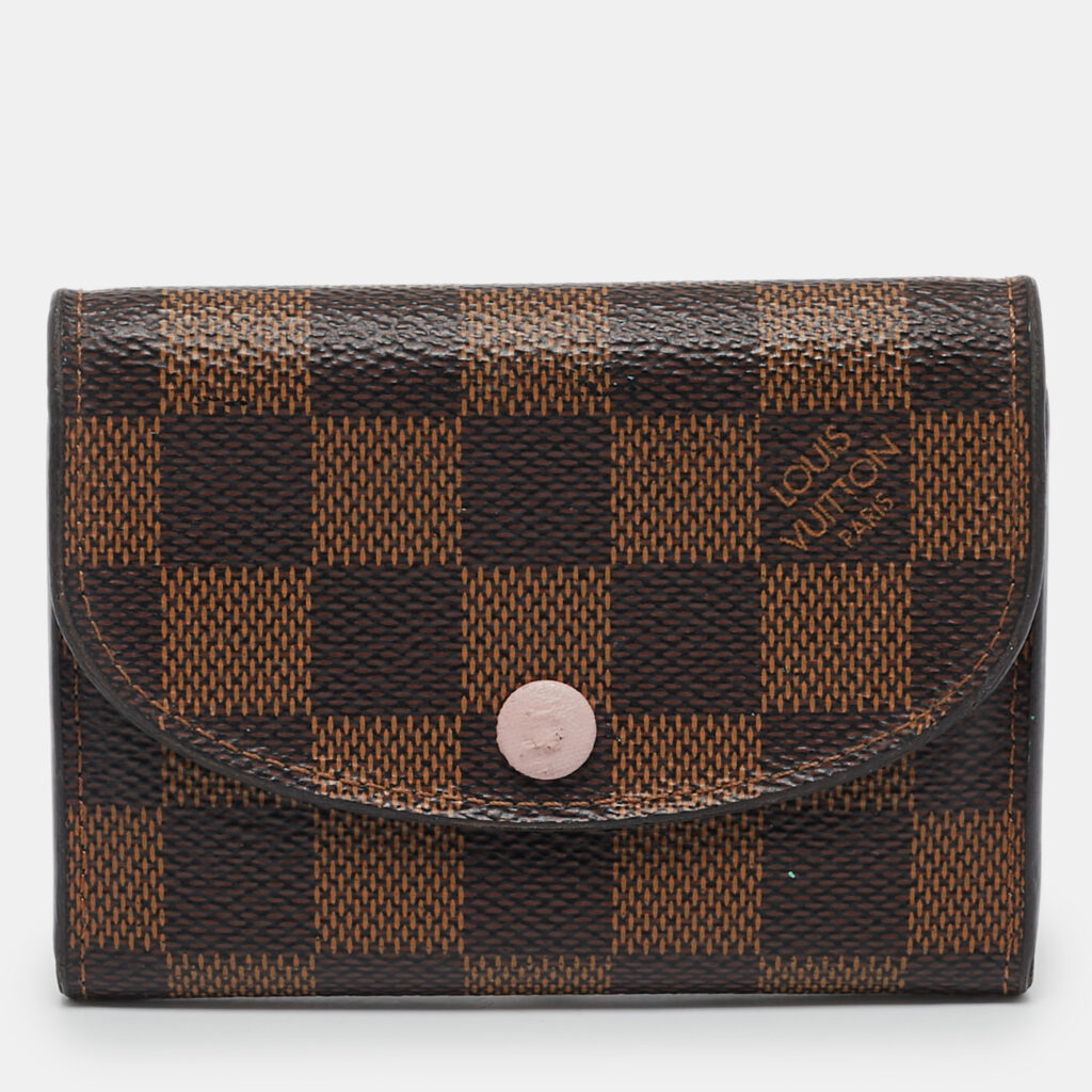luxury-women-louis-vuitton-used-handbags-p1135685-001 Louis Vuitton Damier Ebene Canvas Rosalie Coin Purse