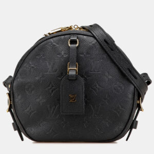 Louis Vuitton Black Monogram Empreinte Boite Chapeaux Souple MM Bag