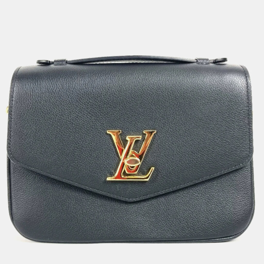 luxury-women-louis-vuitton-used-handbags-p1137255-032 Louis Vuitton Black Leather Oxford Lockme Crossbody Bag