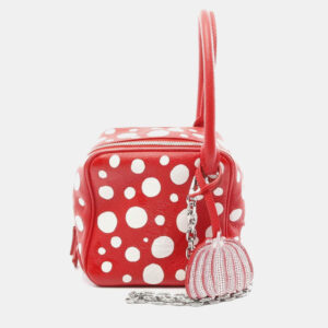 Louis Vuitton Red and White Monogram Leather Yayoi Kusama Infinite Dots Cub Shoulder Bag