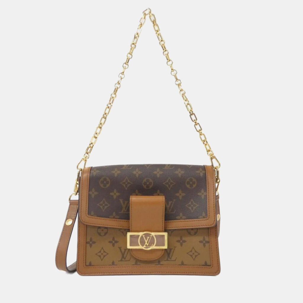 luxury-women-louis-vuitton-used-handbags-p1137313-009 Louis Vuitton Monogram Reverse Dauphine MM Shoulder Bag