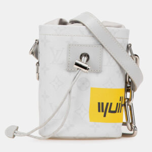 Louis Vuitton White Embossed Lambskin Monogram Lou Wallet Bag