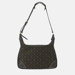 Louis Vuitton Brown Monogram Mini Lin Canvas Boulogne Shoulder Bag