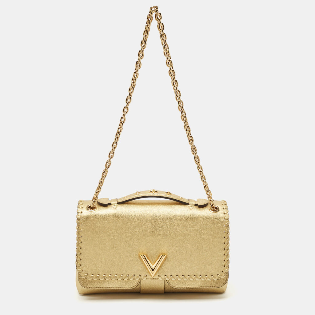 luxury-women-louis-vuitton-used-handbags-p1139543-007 Louis Vuitton Gold Leather Very Chain Bag