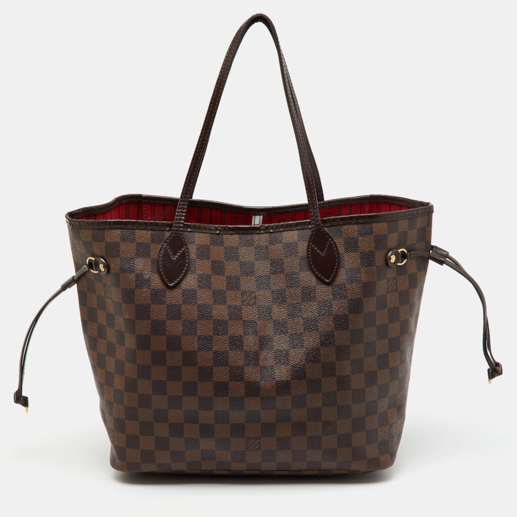 luxury-women-louis-vuitton-used-handbags-p1139553-013 Louis Vuitton Damier Ebene Canvas Neverfull MM Bag