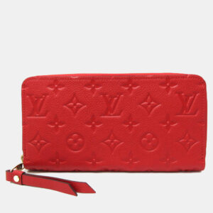 Louis Vuitton Red Monogram Empreinte Zippy Wallet