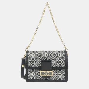 Louis Vuitton Gris Monogram Jacquard Dauphine MM Since 1854 Shoulder Bag