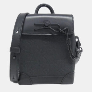 Louis Vuitton Black Taurillon Monogram Nano Steamer Shoulder Bag