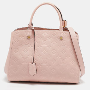 Louis Vuitton Rose Ballerine Monogram Empreinte Leather Montaigne BB Bag