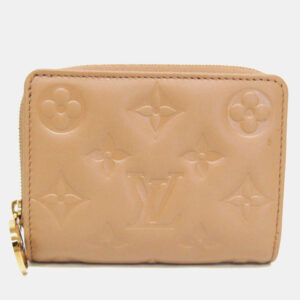 Louis Vuitton Camel Lamb Leather Monogram Lou Wallet