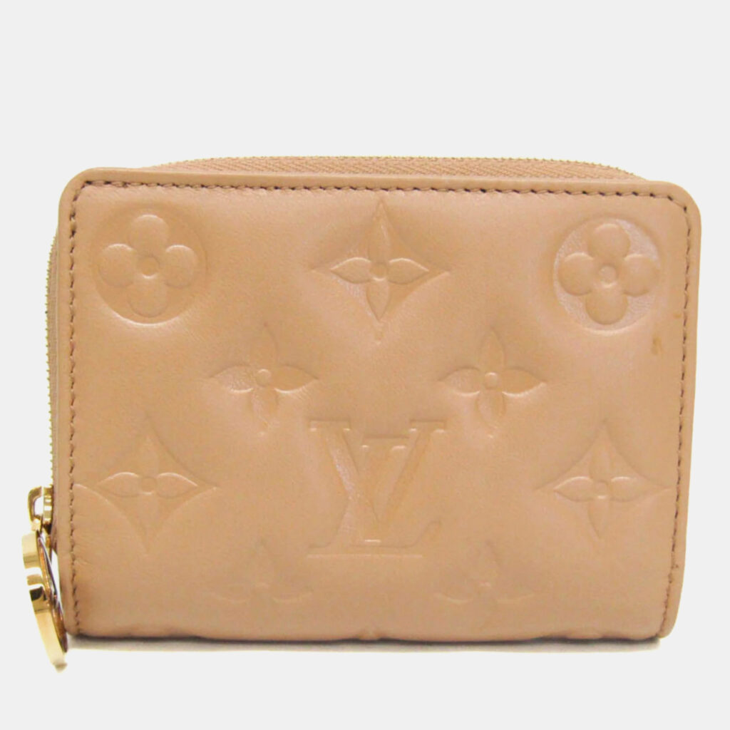 luxury-women-louis-vuitton-used-handbags-p1142994-010 Louis Vuitton Camel Lamb Leather Monogram Lou Wallet