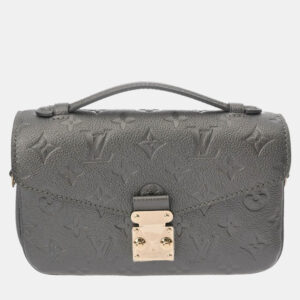 Louis Vuitton Gunmetal Monogram Empreinte Leather Pochette Metis MM Handbag