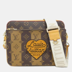 Louis Vuitton Blue Monogram Cotton Speedy Bandouliere Shoulder Bag