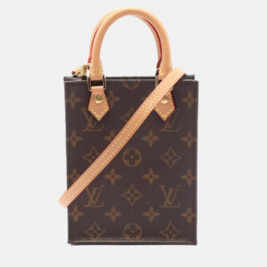 Louis Vuitton Brown Monogram Canvas Petit Sac Plat Crossbody Bag