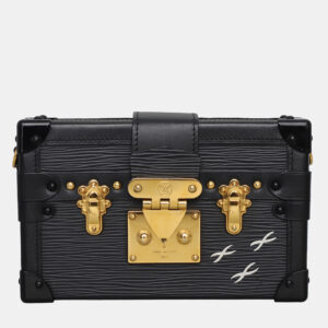 Louis Vuitton Black Epi Leather Petite Malle Shoulder Bag