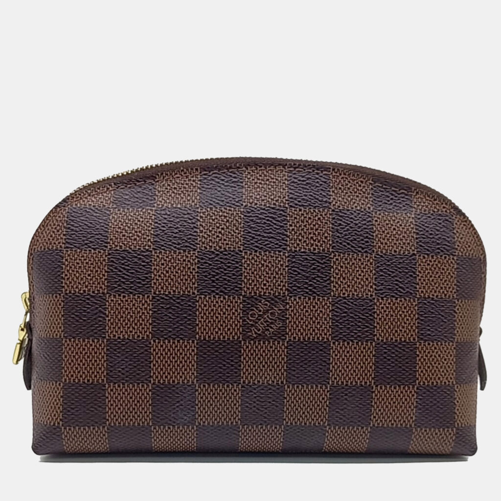 luxury-women-louis-vuitton-used-handbags-p1147580-001 Louis Vuitton Brown Canvas Damier Cosmetic Pouch