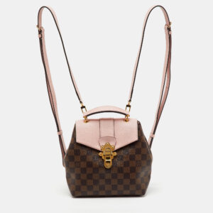 Louis Vuitton Magnolia Pink Damier Ebene Canvas Clapton Backpack