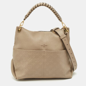 louis vuitton tourterelle monogram empreinte leather maida bag