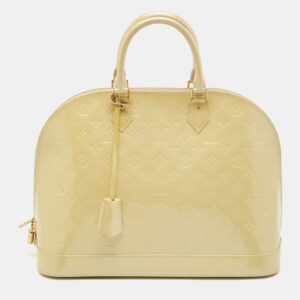 louis vuitton blanc corail monogram vernis alma gm bag