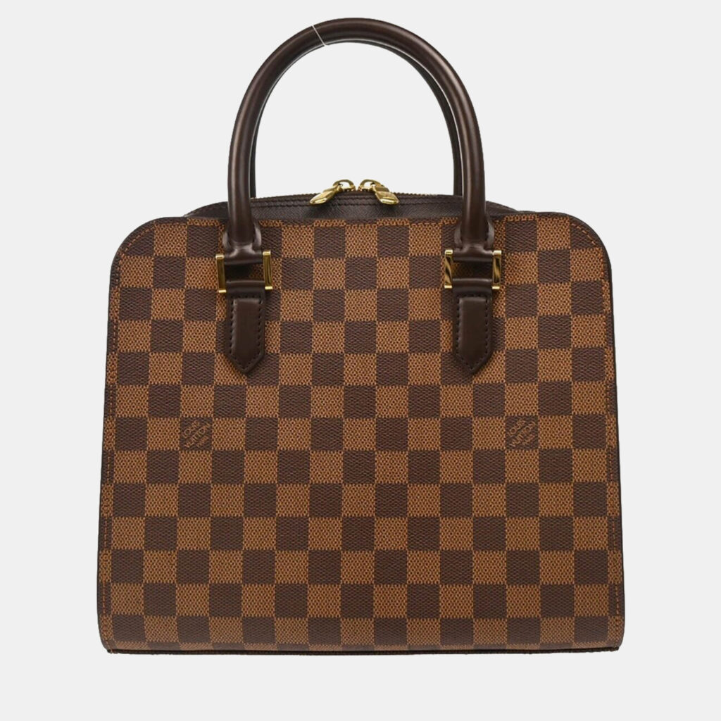 luxury-women-louis-vuitton-used-handbags-p1149004-002 Louis Vuitton Brown Damier Ebene Triana Handbag