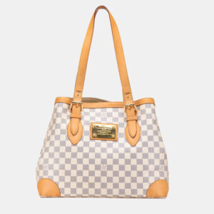 Louis Vuitton White Damier Azur Hampstead MM Bag