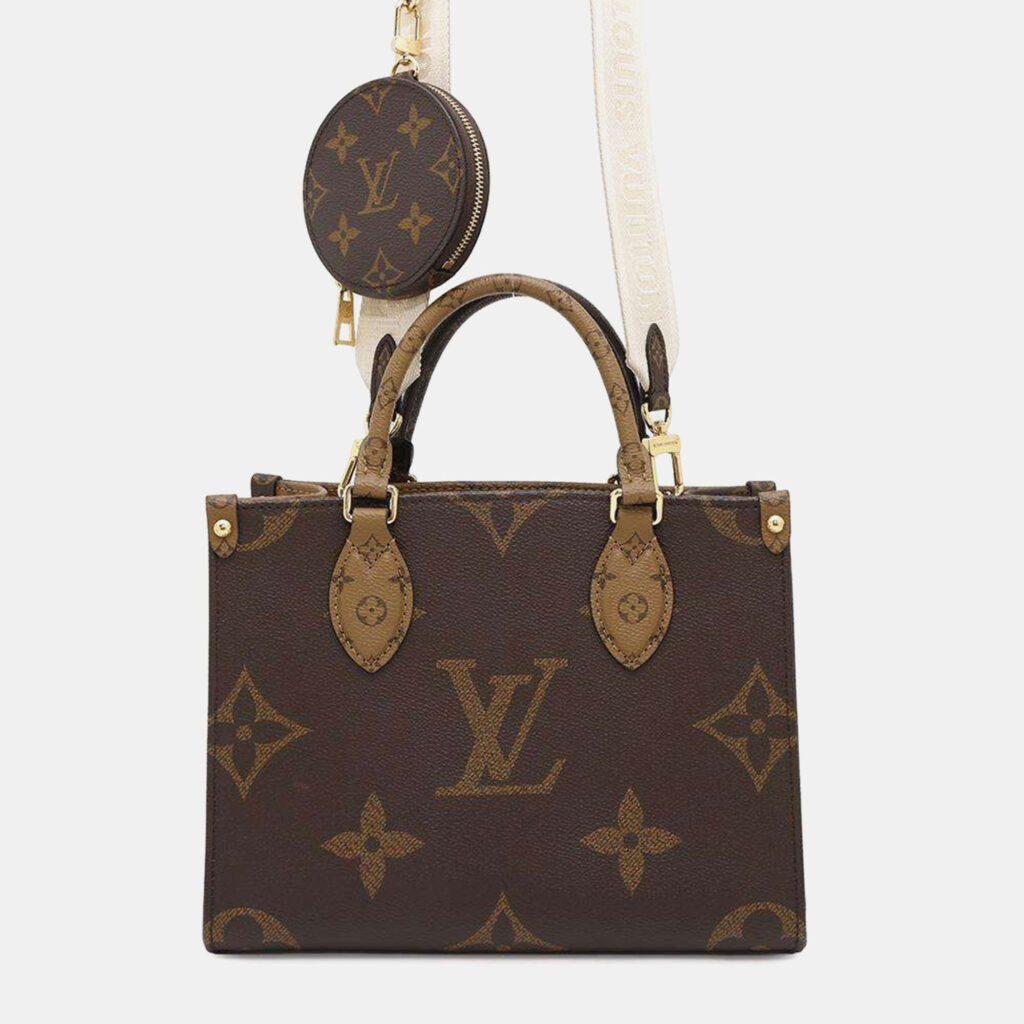 luxury-women-louis-vuitton-used-handbags-p1150375-001 Louis Vuitton Monogram Reverse Giant Canvas OnTheGo PM Tote Bag