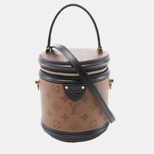 Louis Vuitton Brown Black Monogram Reverse Coated Canvas Leather Cannes Handbag