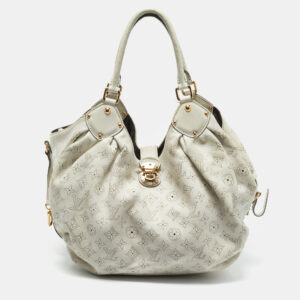 Louis Vuitton White Monogram Mahina Leather Surya L Bag