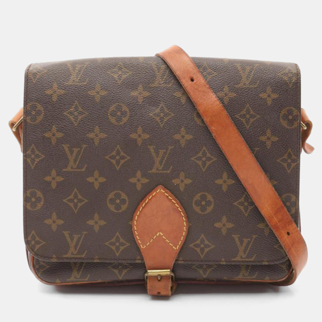 Louis Vuitton Brown Monogram Canvas Cartouchiere Shoulder Bag