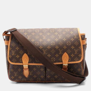 Louis Vuitton Brown Monogram Canvas Gibeciere GM Crossbody Bag