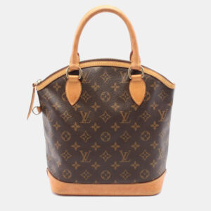Louis Vuitton Lockit Hand Bag Monogram Leather Brown