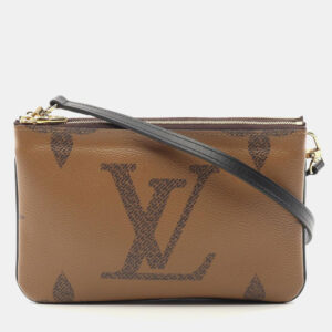 Louis Vuitton Monogram Giant Reverse Pochette Double Zip Crossbody Bag