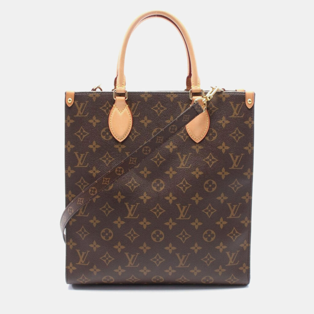 Louis Vuitton Brown Monogram Leather Sac Plat PM Tote Bag