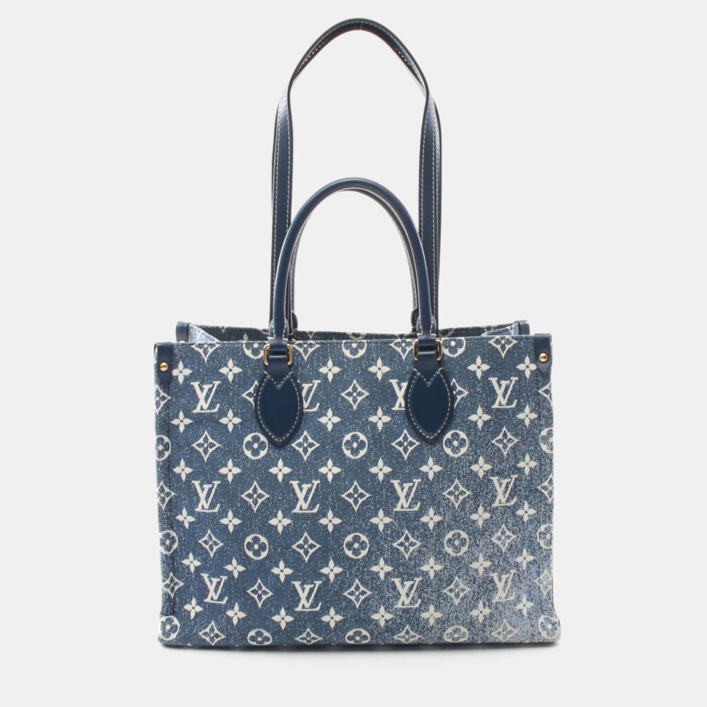 Louis Vuitton Blue/Navy Monogram Denim OnTheGo MM Tote Bag