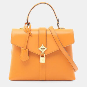 Louis Vuitton Orange Leather Rose des Vents PM Top Handle Bag
