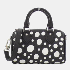 Louis Vuitton Black Monogram Empreinte Leather Nano Speedy Boston Bag