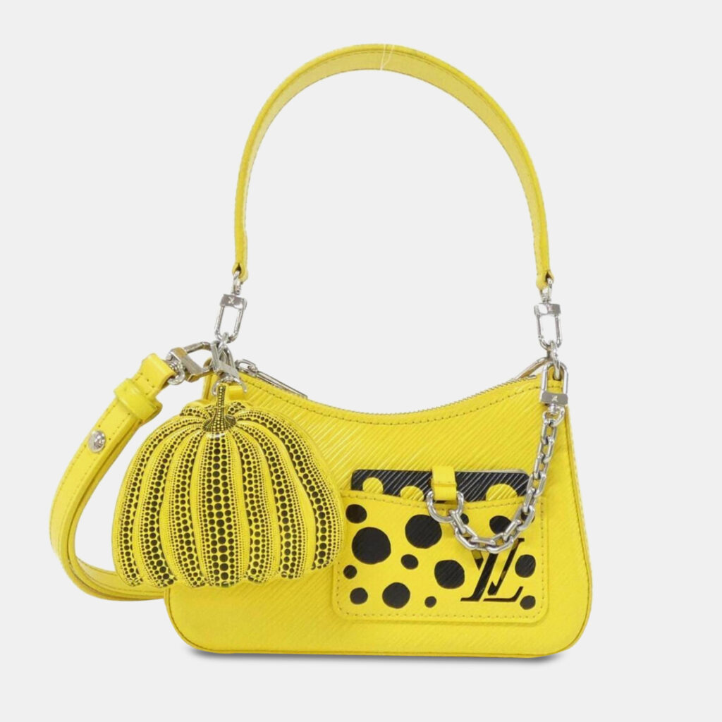 luxury-women-louis-vuitton-used-handbags-p1153660-001 Louis Vuitton Yellow Leather Epi Malellini Shoulder Bag
