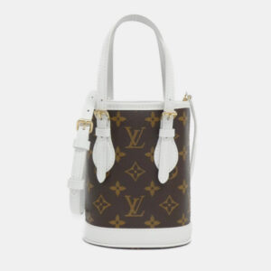 Louis Vuitton White Monogram LV Match Nano Bucket Bag