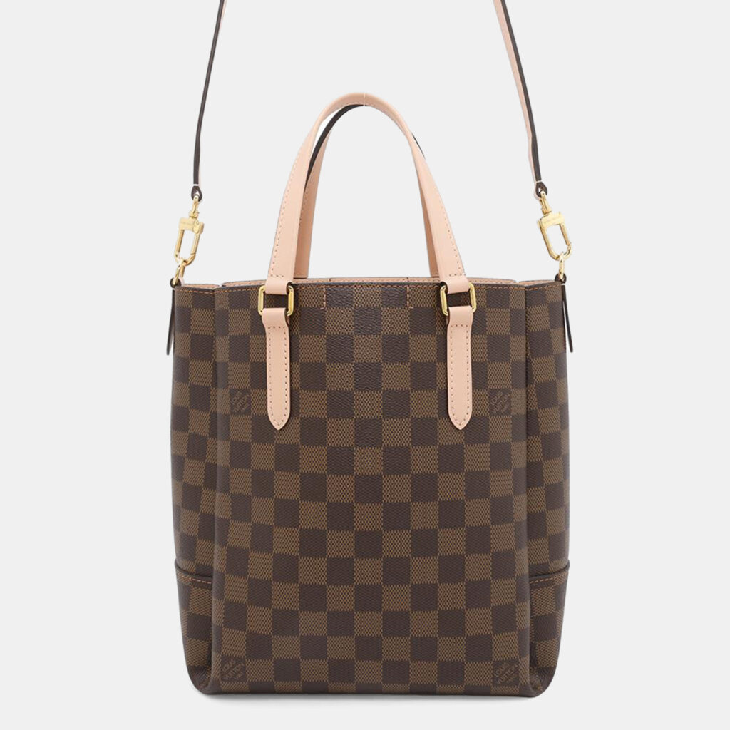 luxury-women-louis-vuitton-used-handbags-p1153940-013 Louis Vuitton Damier Ebene Belmont PM Tote Bag