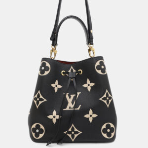 Louis Vuitton Noir/Beige Bicolor Monogram Empreinte Leather Neonoe MM Shoulde Bag