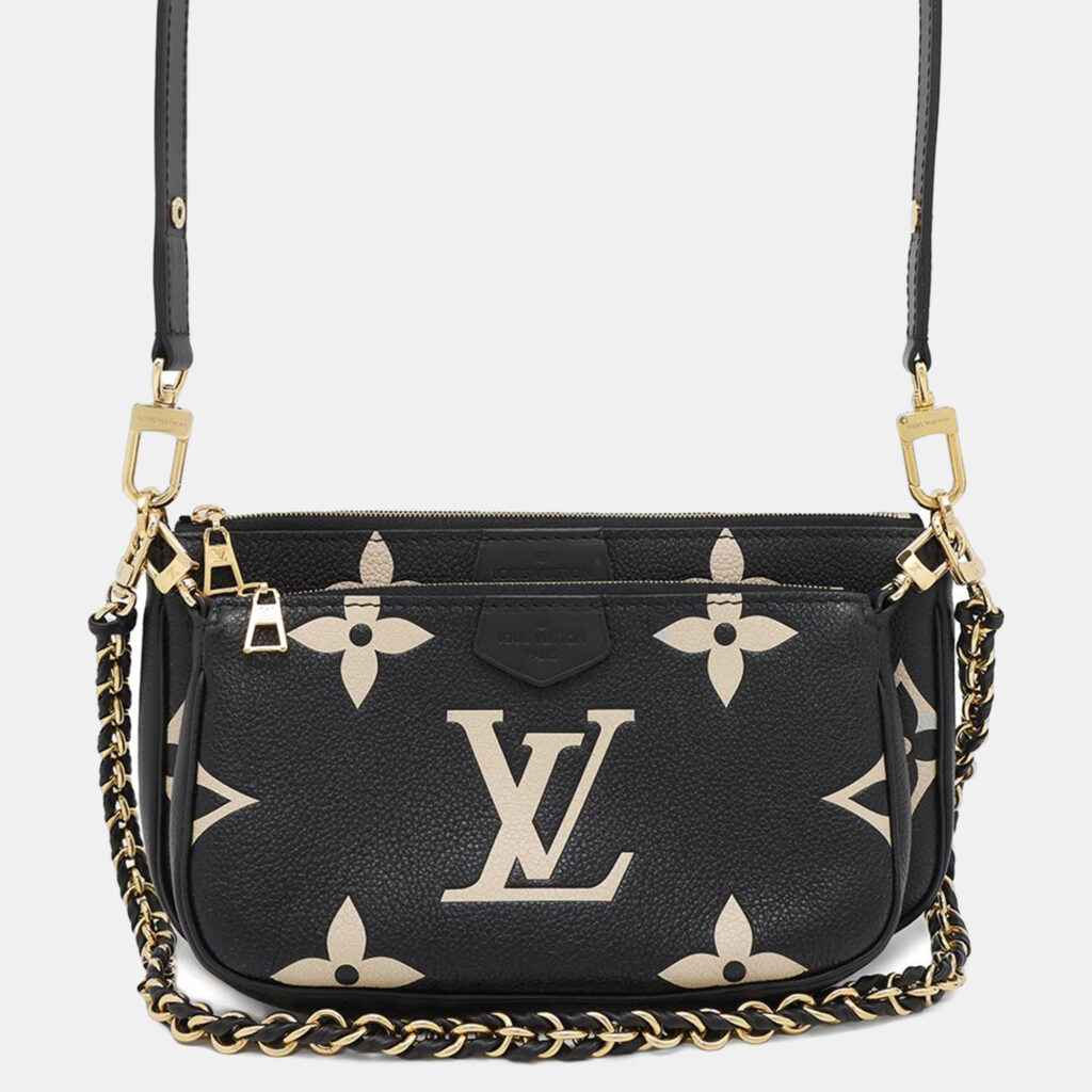 luxury-women-louis-vuitton-used-handbags-p1153961-011 Louis Vuitton Black/Cream Monogram Empreinte Leather Multi Pochette Accessoires