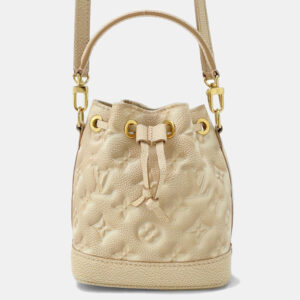 Louis Vuitton Beige Monogram Empreinte Leather Summer Stardust Nanonoe Shoulder Bag